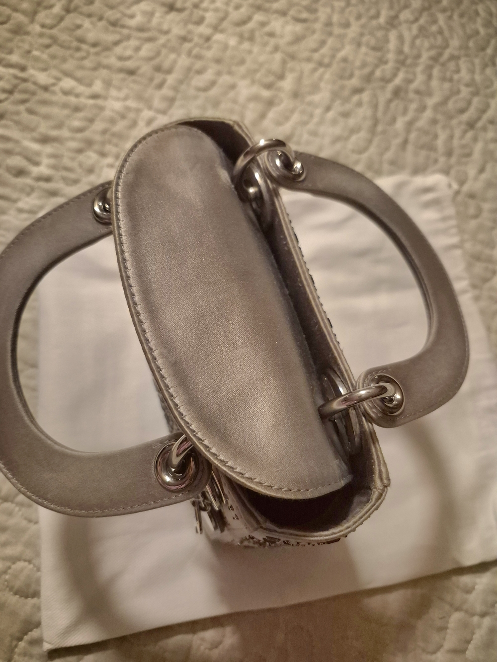 Christian Dior Satin Crystal Cannage Mini Lady Dior Limited Edition. - Picture 8 of 12